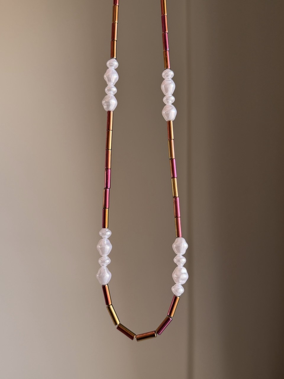 Metallic Pearl Necklaces