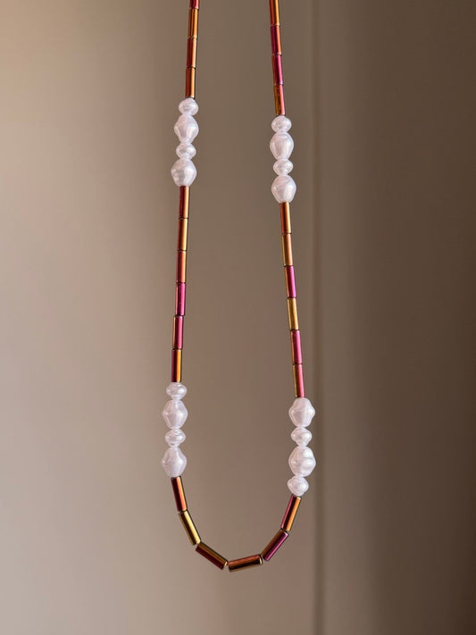 Metallic Pearl Necklaces