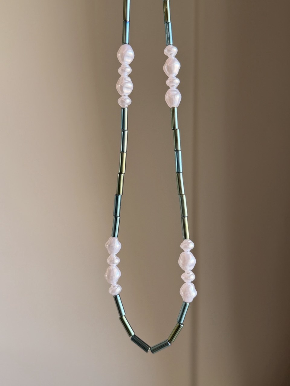 Metallic Pearl Necklaces